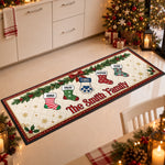Custom Name Christmas Family Gifts - Personalized Runner Rug