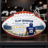 Custom Leather Football - Personalized Birthday Gifts For Son, Grandson, America Football Lovers, Sports Fans, Sports Lovers - All Heart On Game Day