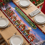 Custom Name Christmas Train Gifts for Grandma - Personalized Table Runner