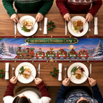 Custom Name Christmas Train Gifts for Grandma - Personalized Table Runner