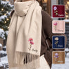 Custom Tassel Scarf - Personalized Christmas Birthday Gifts For Wife, Daughter, Besties, Sisters, Granddaughter, Grandma, Mom, Yourself - Born To Blossom