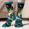 Custom Crew Socks - Personalized Birthday Fishing Gifts For Fisherman - Catching Big Fish Every Time