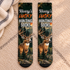 Custom Crew Socks - Personalized Birthday Hunting Gifts For Hunters, Husband, Son, Grandson, Brother, Grandpa, Dad, Yourself - Wild Days Call Me Back
