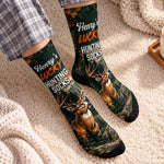 Custom Lucky Deer Hunting Gifts - Personalized Tube Socks