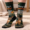 Custom Crew Socks - Personalized Birthday Hunting Gifts For Hunters, Husband, Son, Grandson, Brother, Grandpa, Dad, Yourself - Wild Days Call Me Back