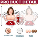 Custom Photo Naughty Christmas Gifts for Couples - Personalized Squishy Acrylic Ornament