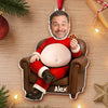 Custom Photo Squishy Acrylic Ornament - Personalized Christmas Birthday Gifts For Husband, Son, Grandson, Brother, Grandpa, Dad, Yourself - Big Belly Full Of Joy