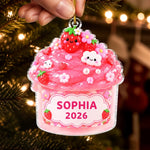 Custom Name Christmas Cupcake Decor - Personalized Ornament