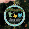 Custom Long Distance Acrylic Ornament - Personalized Christmas Birthday Gifts For Mom, Dad, Brother, Sister - Love Connects Us Every Day