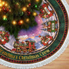 Custom Tree Skirt - Personalized Christmas Birthday Gifts For Grandma, Grandpa - All Aboard For Christmas