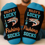 Custom Name Fishing Gifts for Anglers - Personalized Middle Tube Socks
