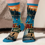 Custom Name Fishing Gifts for Anglers - Personalized Middle Tube Socks