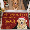 Custom Photo Home Decor Decorative Mat - Personalized  Christmas Birthday Gifts For Dog Cat Lovers, Dog Dad And Mom, Cat Owners - Paws Before You Enter