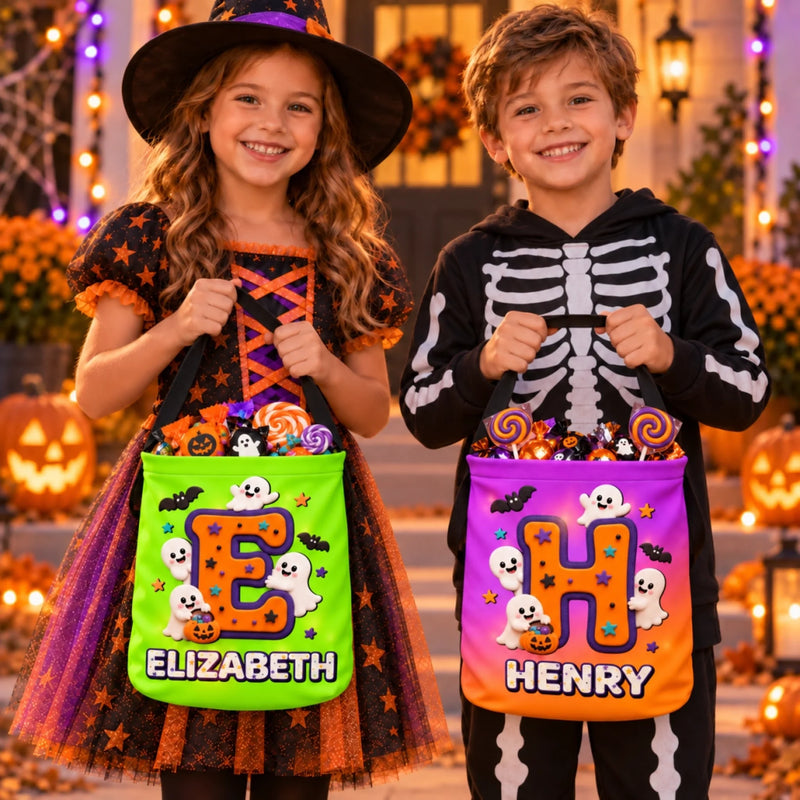Custom LED Light Bucket Bag - Personalized Halloween Birthday Gifts For Kids - Glow Big Or Go Home