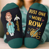 Custom Yarn Crew Socks - Personalized Birthday Gifts For Crochet Knitting Lovers, Crocheters, Knitters, Wife, Daughter, Besties, Sisters, Granddaughter, Grandma, Mom, Yourself - Born To Knit
