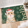 Custom Photo Home Decor Decorative Mat - Personalized  Christmas Birthday Gifts For Dog Cat Lovers, Dog Dad And Mom, Cat Owners - No Entry Without A Paw Check