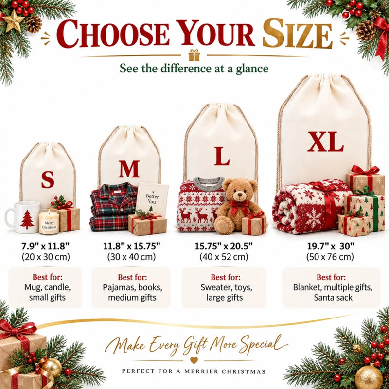 Custom Snowman Drawstring Gift Bag - Personalized Christmas Birthday Gifts For Mom, Dad, Brother, Sister - Chilly Days Warm Happy Smiles