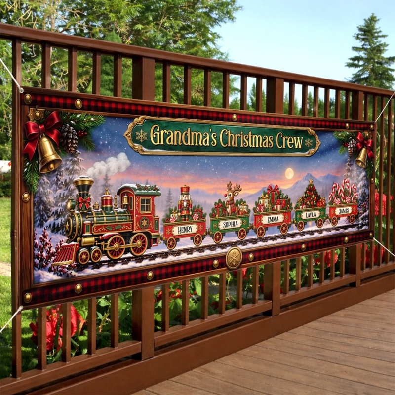 Custom Banner - Personalized Christmas Decor Birthday Gifts For Grandma, Grandpa - The Sweetest Stop Of The Season