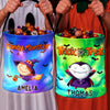 Custom Photo LED Light Bucket Bag - Personalized Halloween Birthday Gifts For Kids - Beware Of The Cute One