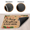 Custom Photo Home Decor Decorative Mat - Personalized  Christmas Birthday Gifts For Dog Cat Lovers, Dog Dad And Mom, Cat Owners - Holiday Patrol Is Watching