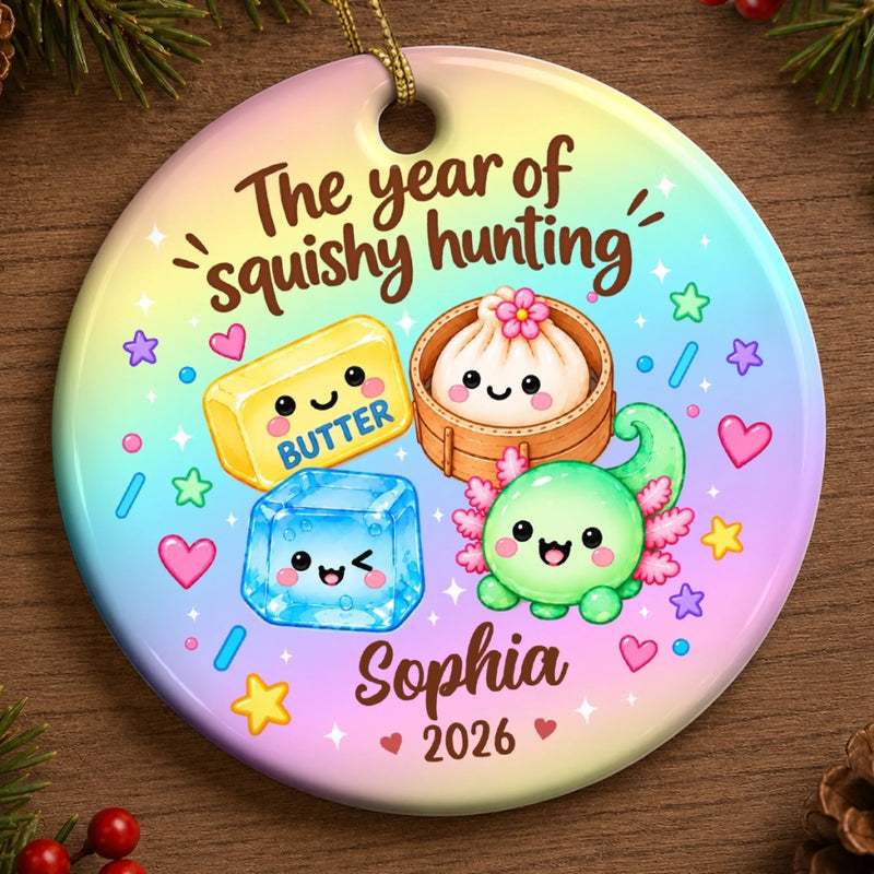 Custom Squishy Ceramic Ornament - Personalized Christmas Birthday Gifts For Kids - Squishy Season Is Here