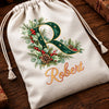 Custom Drawstring Gift Bag - Personalized Christmas Birthday Gifts For Mom, Dad, Brother, Sister - Wrapped With Love And Joy