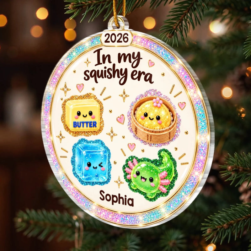 Custom Squishy Acrylic Ornament - Personalized Christmas Birthday Gifts For Kids - All I Want Is More Squishies