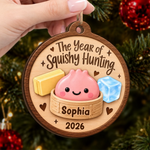 Custom Squishy Wooden Ornament - Personalized Christmas Birthday Gifts For Kids - Wrapped In Squishy Joy