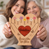 Custom Shaped Wooden Art Puzzle - Personalized Mother's Day Father's Day Birthday Gifts For Mom, Dad, Grandma, Grandpa - Because Of You We Bloom