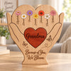 Custom Shaped Wooden Art Puzzle - Personalized Mother's Day Father's Day Birthday Gifts For Mom, Dad, Grandma, Grandpa - Because Of You We Bloom