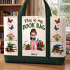 Custom Canvas Tote Bag - Personalized Bookish Gifts For Book Lovers, Bookworms, Readers - Booked And Unbothered