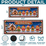 Custom Gingerbread Runner Rug - Personalized Christmas Birthday Gifts For Grandma, Grandpa - Baking Memories Together