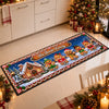 Custom Gingerbread Runner Rug - Personalized Christmas Birthday Gifts For Grandma, Grandpa - Baking Memories Together
