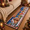 Custom Gingerbread Runner Rug - Personalized Christmas Birthday Gifts For Grandma, Grandpa - Baking Memories Together