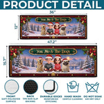 Custom Runner Rug - Personalized Anniversary Christmas Wedding Gifts For Husband And Wife, Dog Cat Lovers - You, Me And Paws