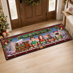 Custom Runner Rug - Personalized Anniversary Christmas Wedding Gifts For Husband And Wife, Dog Cat Lovers - Pure Xmas Furmily Joy