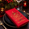 Custom Cotton Napkin - Personalized Christmas Birthday Gifts For Mom, Dad, Brother, Sister - Love Makes The Season Bright