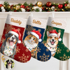Custom Photo Christmas Stocking - Personalized Christmas Birthday Gifts For Dog Cat Lovers, Dog Dad And Mom, Cat Owners - Santa’s Favorite Furry Helper