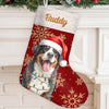 Custom Photo Christmas Stocking - Personalized Christmas Birthday Gifts For Dog Cat Lovers, Dog Dad And Mom, Cat Owners - Santa’s Favorite Furry Helper
