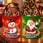 Custom LED Light Bucket Bag - Personalized Christmas Birthday Gifts For Kids - Jingle All The Way