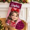 Custom Christmas Stocking - Personalized Christmas Birthday Gifts For Kids - Happy Hearts Full Of Joy