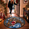 Custom Quilted Round Mat - Personalized Christmas Birthday Gifts For Mom, Dad, Brother, Sister - Welcome To The Secret Library