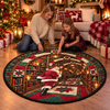 Custom Quilted Round Mat - Personalized Christmas Birthday Gifts For Mom, Dad, Brother, Sister - Welcome To The Secret Library