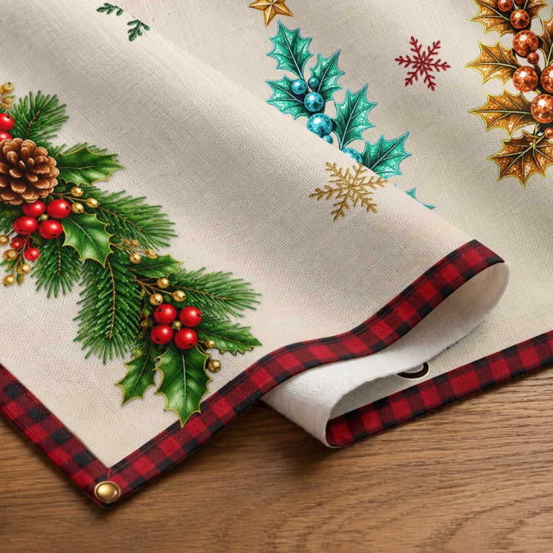 Custom Table Runner - Personalized Christmas Birthday Gifts For Mom, Dad, Brother, Sister - Our Holiday Story Continues