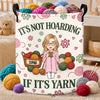 Custom Yarn Laundry Basket - Personalized Birthday Gifts For Crochet Knitting Lovers, Crocheters, Knitters - Happiness Is A Fresh Skein