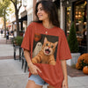 Custom Photo Funny Cat Selfie With Boo T-Shirt - Personalized Halloween Gifts For Dog Cat Lovers, Dog Dad And Mom, Cat Owners - Selfie With My Boo