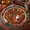 Custom Quilted Round Mat - Personalized Christmas Birthday Gifts For Mom, Dad, Brother, Sister - Sweet Holiday Joy Starts Here