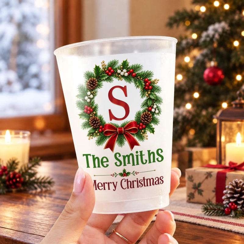Custom Party Cups - Personalized Christmas Birthday Gifts For Mom, Dad, Brother, Sister - Merry Family Moments