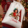 Custom Photo Drawstring Gift Bag - Personalized Christmas Birthday Gifts For Mom, Dad, Brother, Sister - Merry Family Moments