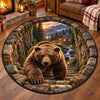 Custom Quilted Round Mat - Personalized Birthday Gifts For Mom, Dad, Brother, Sister - Step Into The Wild Nature